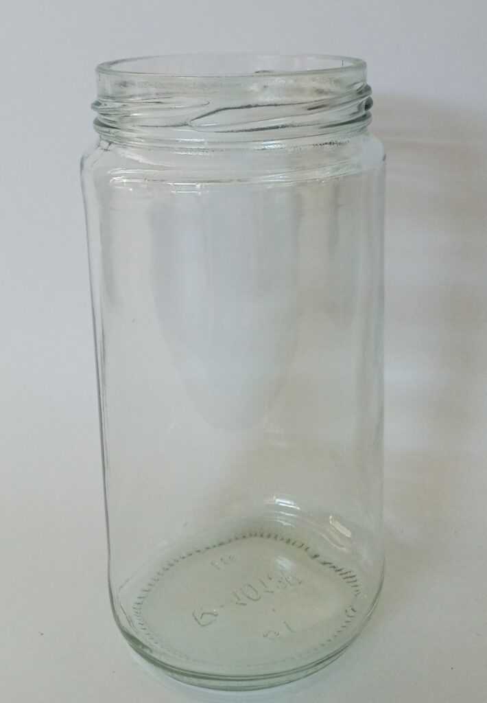 Frasco de vidrio tapa twist recto